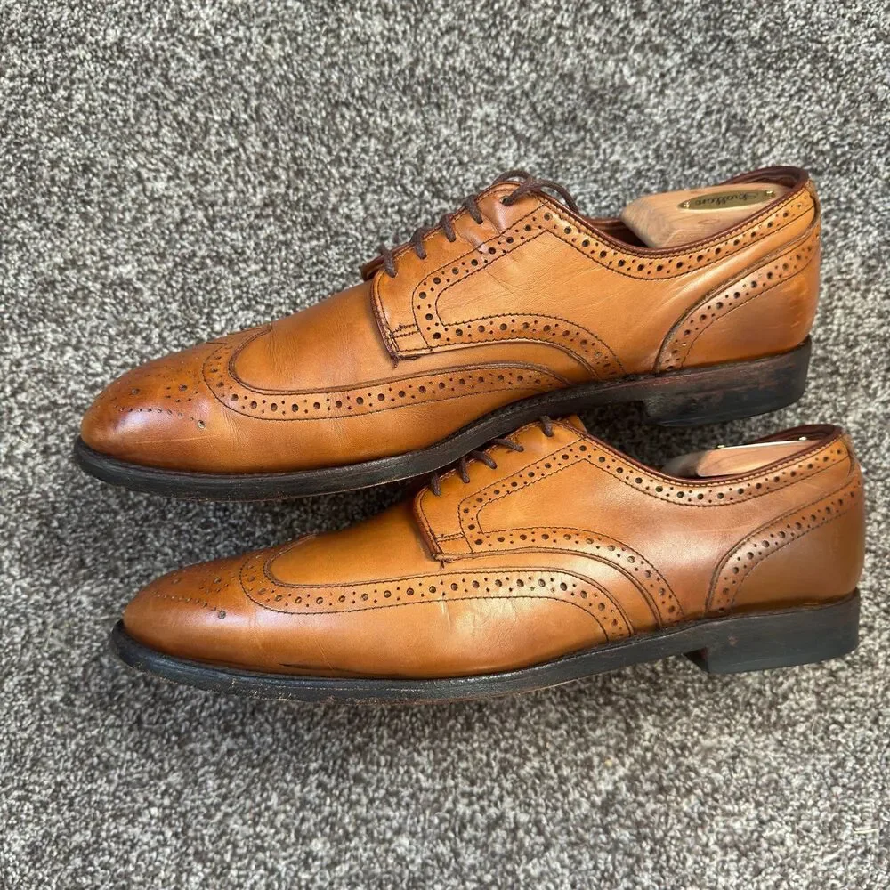 Allen Edmonds Madison Park 9728 Walnut Wingtip Derby Shoes 10.5 3E EEE Wide USA